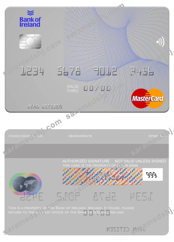 Ireland Bank of Ireland mastercard
